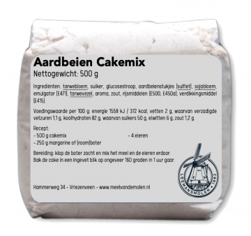 Aardbei cakemix   meel van de molen