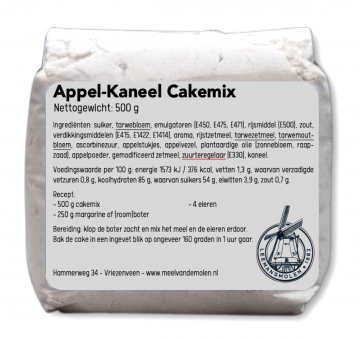Appel kaneel cakemix   meel van de molen