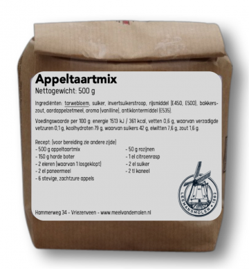 Appeltaartmix www.meelvandemolen.nl