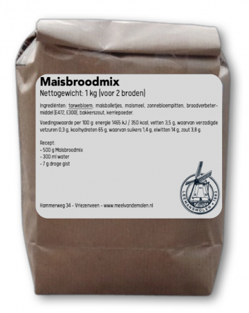 Maisbrood 1kg   meel van de molen