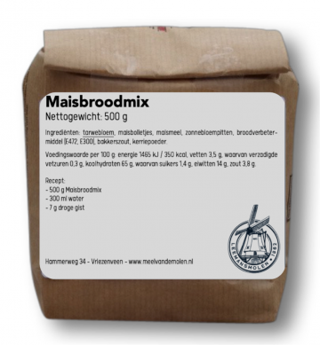 Maisbrood 500g   meel van de molen