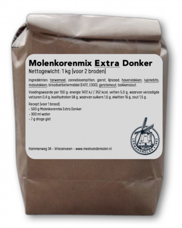 Molenkoren extradonker 1kg