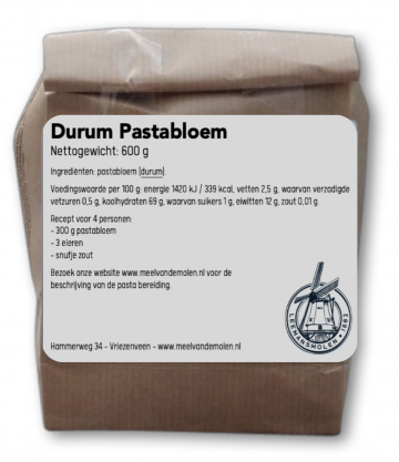 Pastabloem durum   meel van de molen