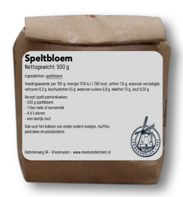 Speltbloem 500g   meel van de molen
