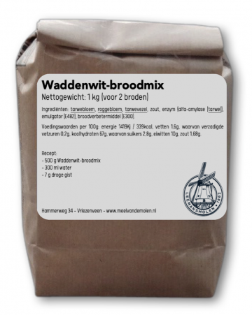 Waddenwit 1kg   meel van de molen