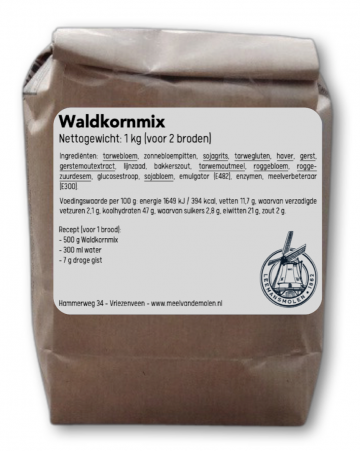 Waldkornmix 1kg   meel van de molen